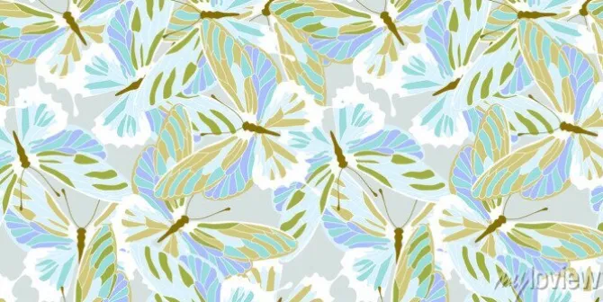 Tapeta: Beautiful colorful butterflies wing texture, seamless pattern