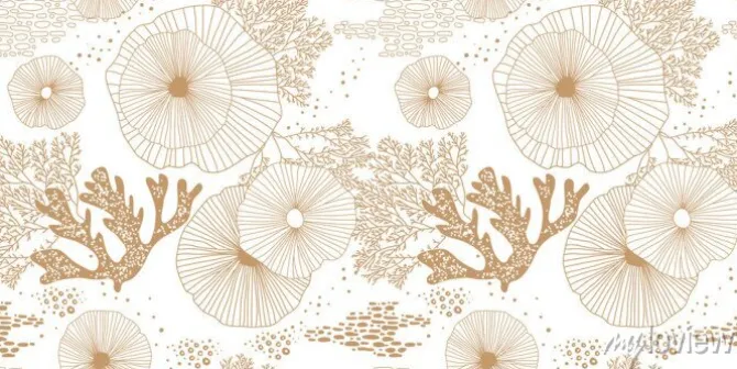 Tapeta: Beżowe koralowce na białym tle