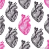Tapeta: Bez szwu czarne i różowe serca