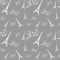 Tapeta: Bez szwu deseń wieża eiffla z rysunkami hearts.hand.