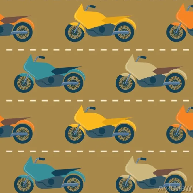 Tapeta: Bez szwu deseń z motocykli