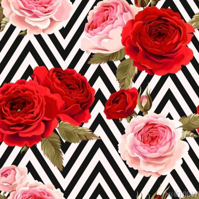 Tapeta: Bez szwu deseń z róż ziemi