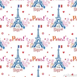 Tapeta: Bez szwu deseń z wieży eiffla i ozdoby na białym tle.