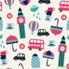 Tapeta: Bez szwu geometryczny wzór dziecinny londynu