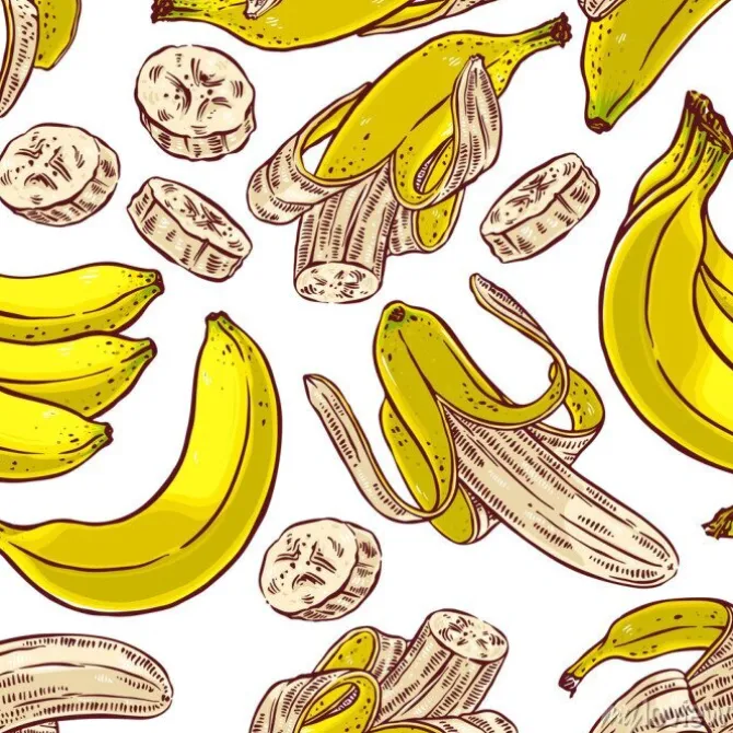 Tapeta: Bez szwu kolorowe banany