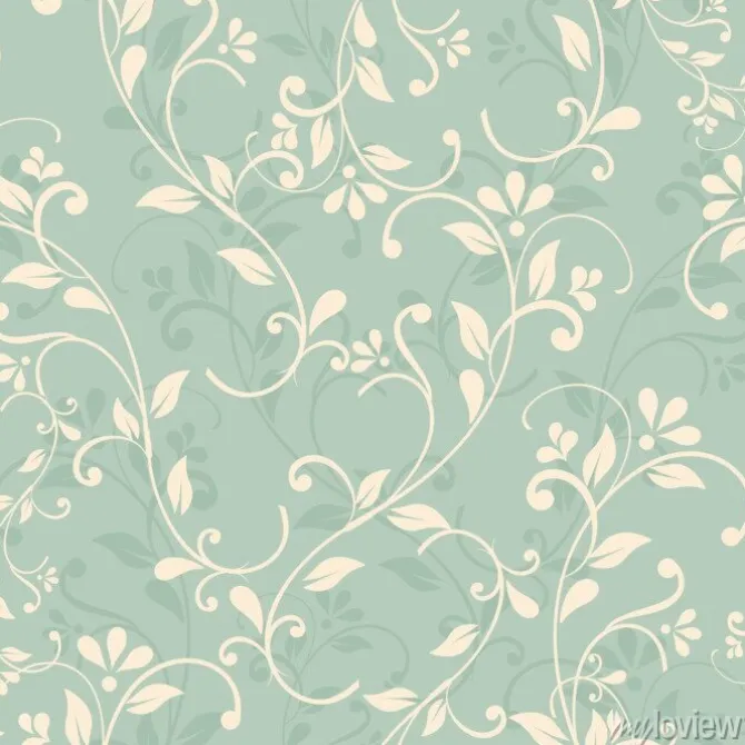 Tapeta: Bez szwu kwiatowy wzór na zielonym tle. eps10