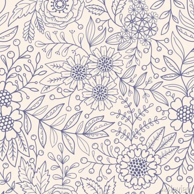 Tapeta: Bez szwu kwiatowy wzór