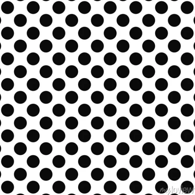 Tapeta: Bezproblemowa czarno-białe polka dot wzór