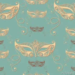 Tapeta: Bezszwowa tekstura z dekoracyjną maską 1