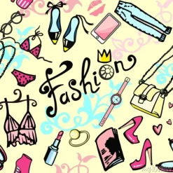 Tapeta: Bezszwowe dziewczęce tło