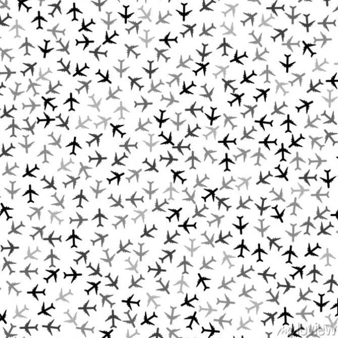 Tapeta: Bezszwowe tło z małych samolotów na białym tle