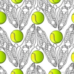 Tapeta: Bezszwowe wzór z tenisem, rakiety, piłkę. r? cznie rysowane,