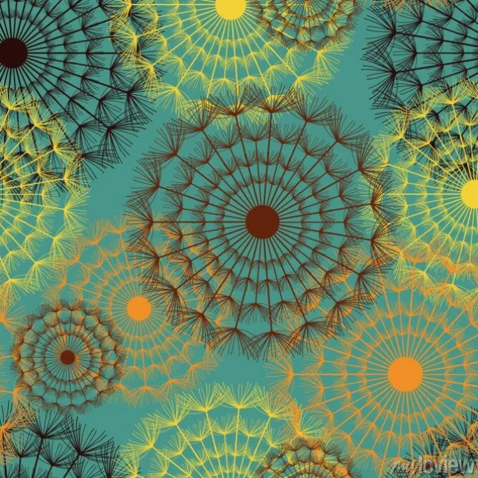 Tapeta: Bezszwowy deseniowy rocznik z dandelions