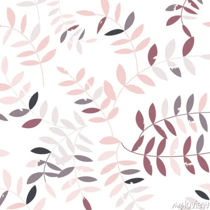 Tapeta: Bezszwowy kwiecisty wzór z stylizowanymi textured gałązkami i