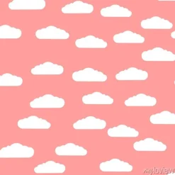 Tapeta: Bezszwowy wzór. chmury. białej chmury wzór, różany tło. wektor,