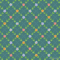 Tapeta: Bezszwowy wzór z kwiatami i liśćmi