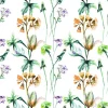 Tapeta: Bezszwowy wzór z oryginalnymi lato kwiatami