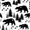 Tapeta: Bezszwowy wzór z sylwetkami niedźwiedzie