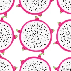 Tapeta: Bezszwowy wzór z tropikalnymi owoc. zdrowy deser. owocowy tło.