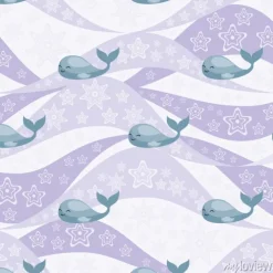 Tapeta: Bezszwowy wzór z wizerunkiem śliczni biegunowi zwierzęta. tło