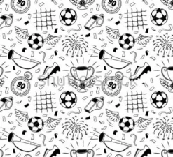 Tapeta: Biało-czarne symbole piłki nożnej dla dzieci