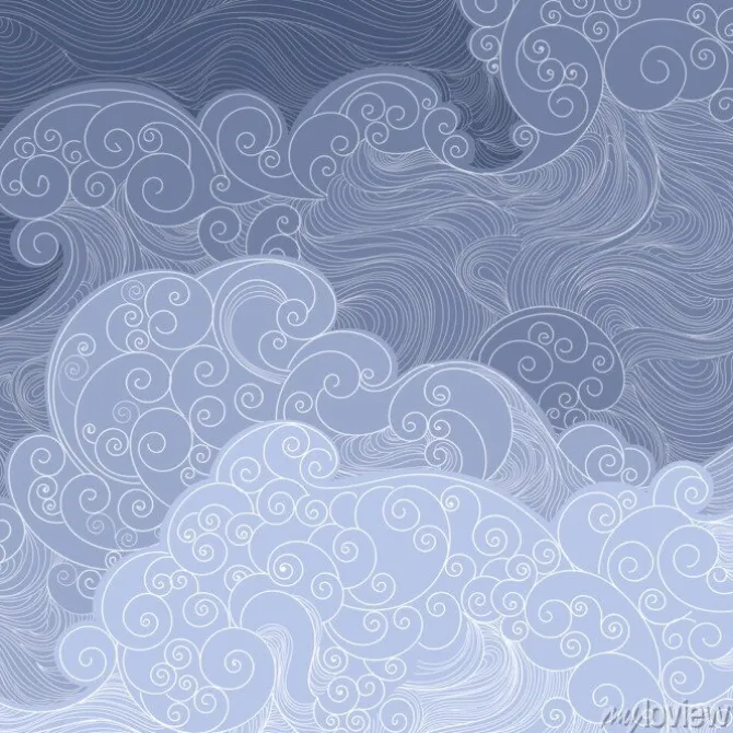 Tapeta: Błękitne morze, ocean, szalejące fale