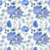 Tapeta: Blue floral seamless pattern with watercolor