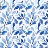 Tapeta: Blue leaves watercolor floral seamless pattern