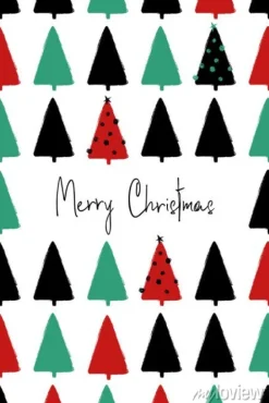 Tapeta: Bożenarodzeniowy kartka z pozdrowieniami z drzewo wzorem.