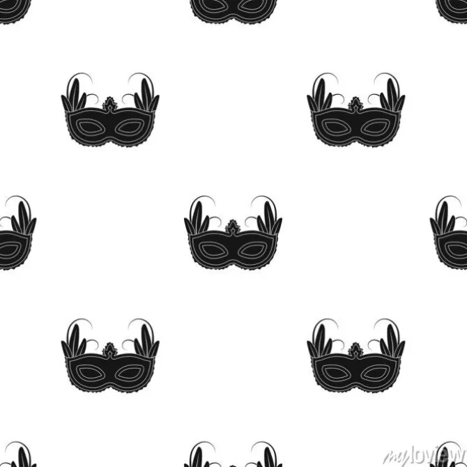 Tapeta: Brazylijski ikona maskotki karnawału w czarnym stylu samodzielnie