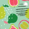 Tapeta: Brush grunge guava seamless pattern.
