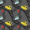 Tapeta: Cartoon seamless vector pattern with cute drawing car element