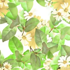 Tapeta: Chamomile flowers seamless pattern.