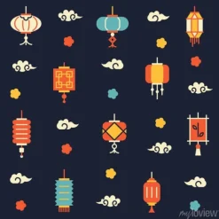 Tapeta: Chi? ski wzór latarniach