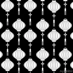 Tapeta: Chiński latarniowy wzór piękna dekoracja wektoru ilustracja