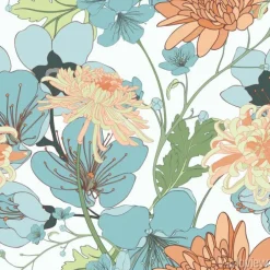 Tapeta: Chryzantema kwiat bezszwowe wektor wzór