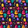 Tapeta: Colorful musical instrument flat seamless pattern