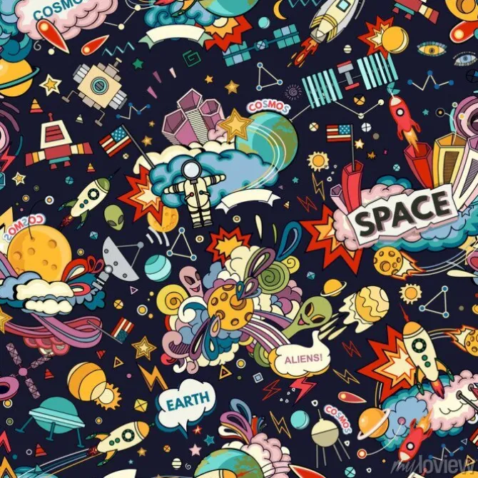 Tapeta: Cosmos seamless pattern