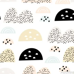 Tapeta: Cute semless pattern with colorful abstract shapes. perfect for