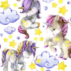 Tapeta: Cute unicorn watercolor seamless pattern