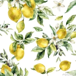 Tapeta: Cytryny akwarelowe