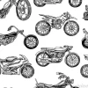 Tapeta: Czarne motocykle na białym tle