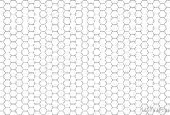 Tapeta: Czarne sześciany na białym tle tworzące wzór plastra miodu