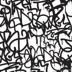 Tapeta: Czarno-białe napisy graffiti