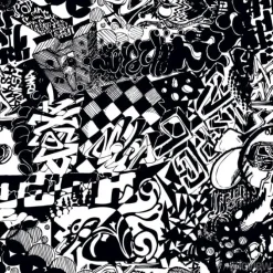 Tapeta: Czarno-białe uliczne graffiti