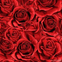 Tapeta: Czerwone róże w stylu rysunkowym