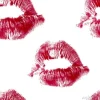 Tapeta: Czerwone usta bezszwowe wzór wektora na bia? ym tle