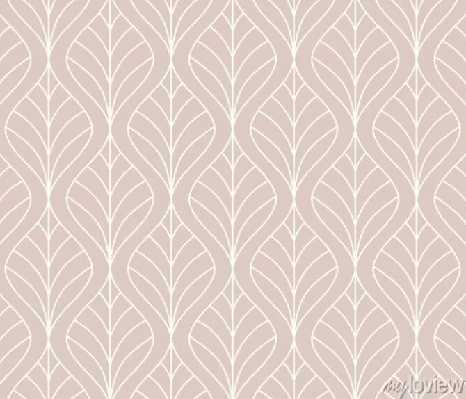 Tapeta: Damask organic leaves seamless pattern. vector retro style background