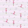 Tapeta: Dance of pink flamingos. music and music notes. little flamingo