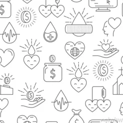 Tapeta: Darowizna pieniądze i wzór bez szwu krwi